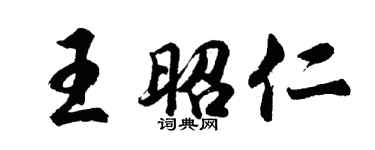 胡问遂王昭仁行书个性签名怎么写