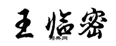 胡问遂王临密行书个性签名怎么写