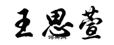 胡问遂王思萱行书个性签名怎么写