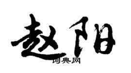 胡问遂赵阳行书个性签名怎么写