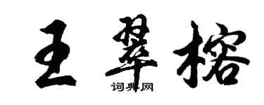 胡问遂王翠榕行书个性签名怎么写