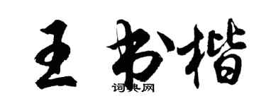 胡问遂王书楷行书个性签名怎么写