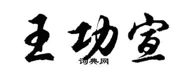 胡问遂王功宣行书个性签名怎么写