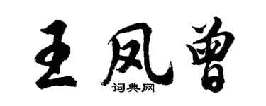 胡问遂王凤曾行书个性签名怎么写