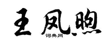 胡问遂王凤煦行书个性签名怎么写