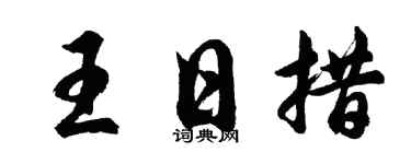 胡问遂王日措行书个性签名怎么写