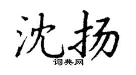 丁谦沈扬楷书个性签名怎么写