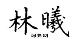 丁谦林曦楷书个性签名怎么写