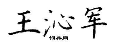 丁谦王沁军楷书个性签名怎么写