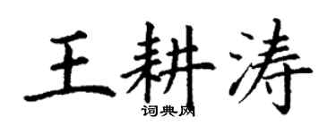 丁谦王耕涛楷书个性签名怎么写