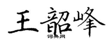 丁谦王韶峰楷书个性签名怎么写