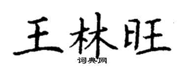 丁谦王林旺楷书个性签名怎么写