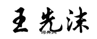 胡问遂王先沫行书个性签名怎么写