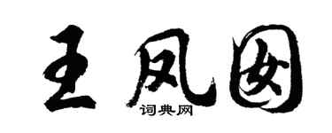 胡问遂王凤囡行书个性签名怎么写