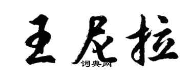 胡问遂王尼拉行书个性签名怎么写