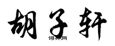 胡问遂胡子轩行书个性签名怎么写