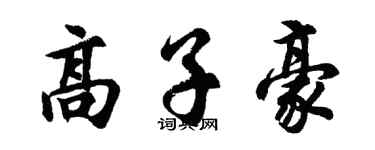 胡问遂高子豪行书个性签名怎么写