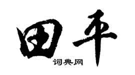 胡问遂田平行书个性签名怎么写