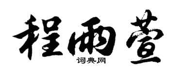 胡问遂程雨萱行书个性签名怎么写