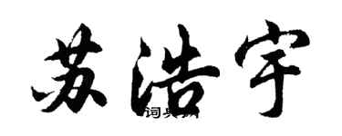 胡问遂苏浩宇行书个性签名怎么写