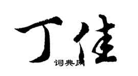 胡问遂丁佳行书个性签名怎么写