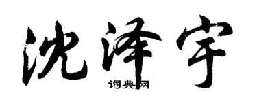 胡问遂沈泽宇行书个性签名怎么写