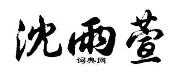 胡问遂沈雨萱行书个性签名怎么写