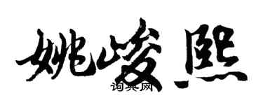 胡问遂姚峻熙行书个性签名怎么写