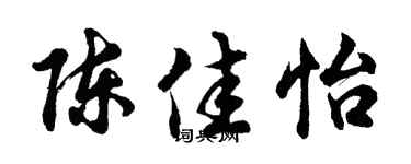 胡问遂陈佳怡行书个性签名怎么写