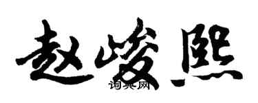 胡问遂赵峻熙行书个性签名怎么写