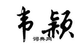 胡问遂韦颖行书个性签名怎么写