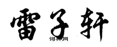 胡问遂雷子轩行书个性签名怎么写