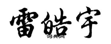 胡问遂雷皓宇行书个性签名怎么写