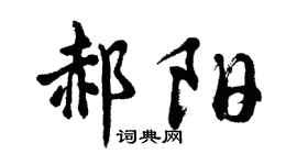 胡问遂郝阳行书个性签名怎么写