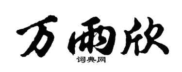 胡问遂万雨欣行书个性签名怎么写