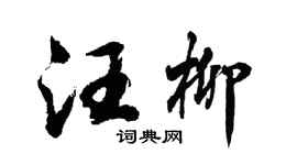 胡问遂汪柳行书个性签名怎么写