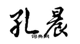 胡问遂孔晨行书个性签名怎么写