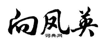 胡问遂向凤英行书个性签名怎么写