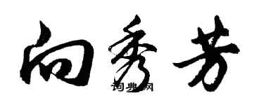 胡问遂向秀芳行书个性签名怎么写