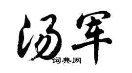 胡问遂汤军行书个性签名怎么写