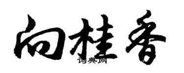 胡问遂向桂香行书个性签名怎么写