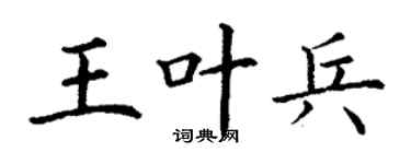 丁谦王叶兵楷书个性签名怎么写