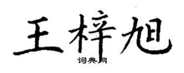 丁谦王梓旭楷书个性签名怎么写