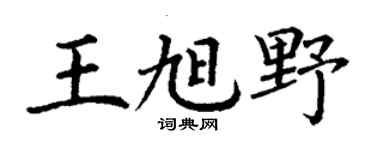 丁谦王旭野楷书个性签名怎么写