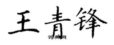 丁谦王青锋楷书个性签名怎么写