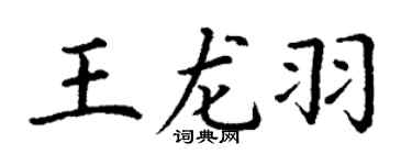 丁谦王龙羽楷书个性签名怎么写