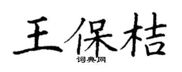 丁谦王保桔楷书个性签名怎么写