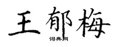 丁谦王郁梅楷书个性签名怎么写