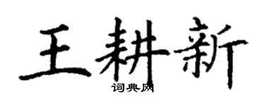 丁谦王耕新楷书个性签名怎么写