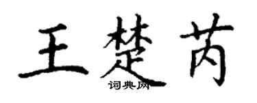 丁谦王楚芮楷书个性签名怎么写